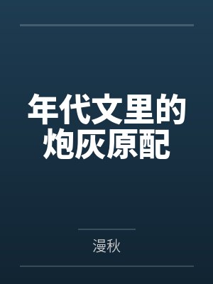 年代文里的炮灰原配封面